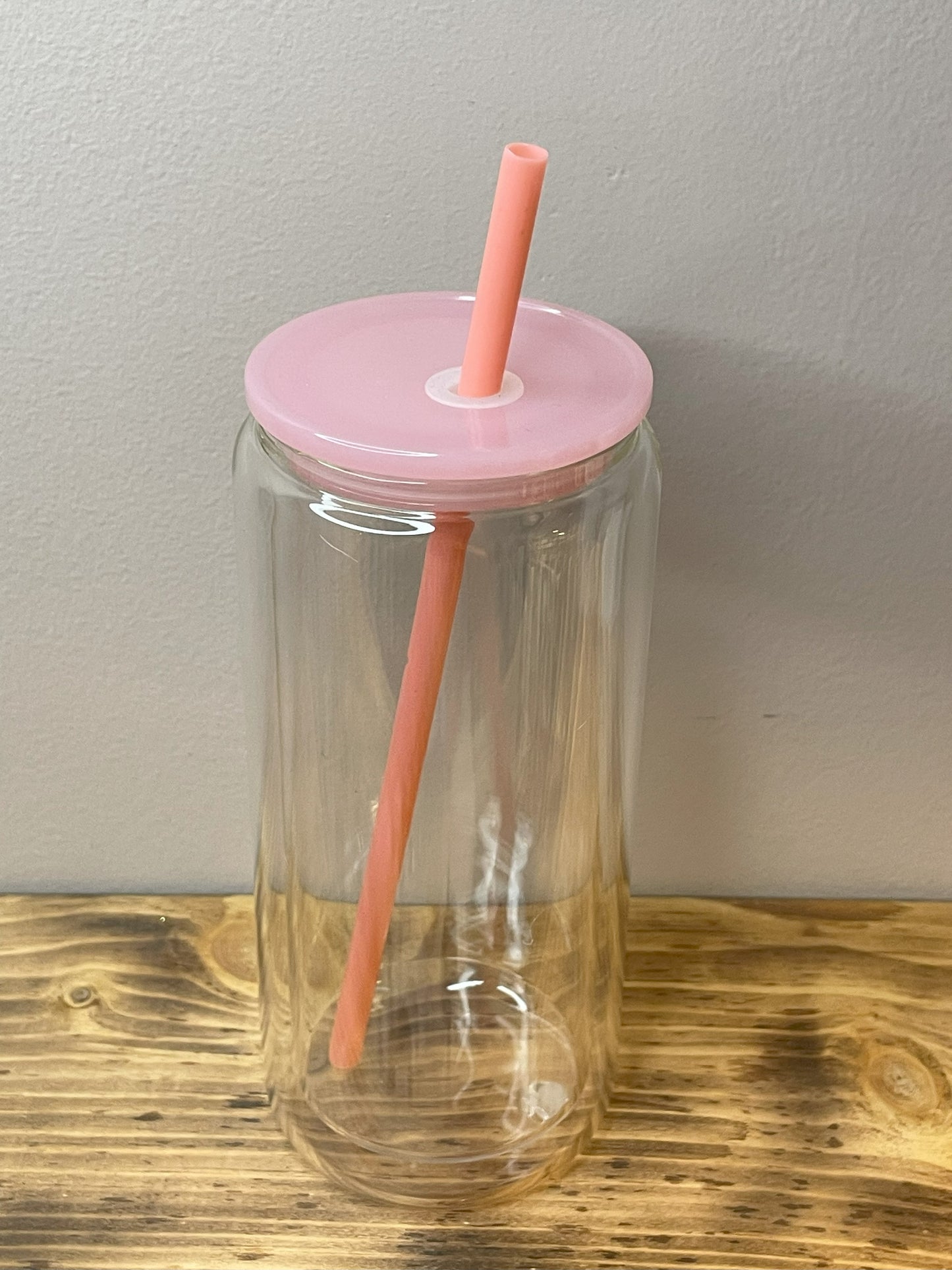 Snowglobe Tumbler - 16oz. Light Pink